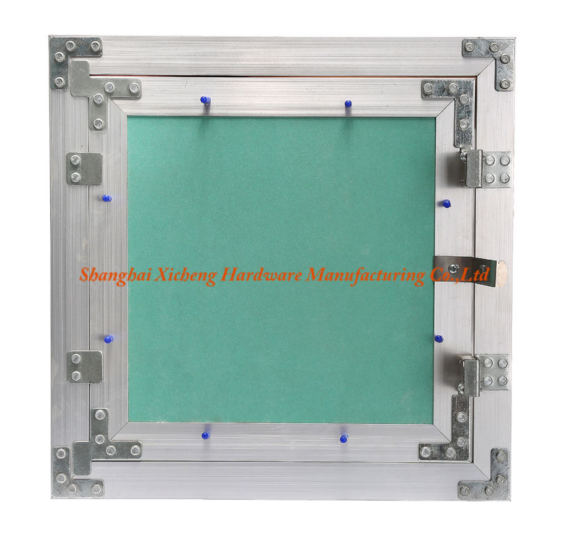 Light Aluminum Frame Access Panel With Green Plasterboard  Low Height Special Push Lock